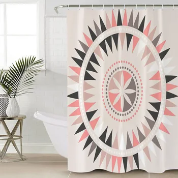 

Mandala Pattern Shower Curtain Waterproof Polyester Fabric Bath Curtain Bathroom Decor