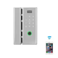 Wi-Fi Tuya APP дистанционное управление замок отпечатков пальцев с IC картой пароль для домашнего офиса Безрамное Стекло толчок или раздвижные двери