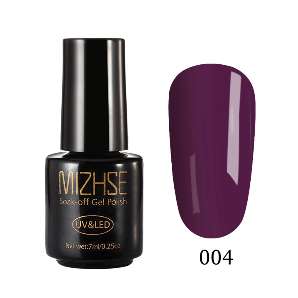 MIZHSE Гель-лак для ногтей 7 мл UV Vernis Полупостоянный праймер верхнее покрытие для маникюра xx цветов гелевое покрытие для ногтей гель-арт - Цвет: XYC004