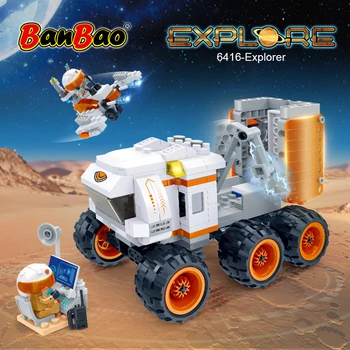 

BanBao Explore Space Adventure Marse Exploration Rover Car Explore DIY Model Bricks Toys for Children Gifts Building Blocks 6416