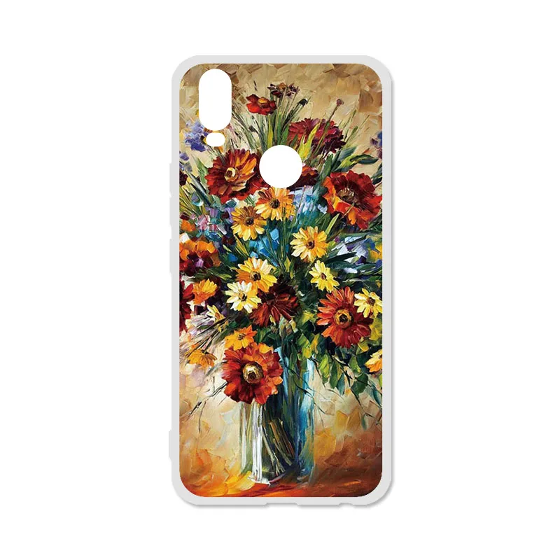 Q014 Мягкий ТПУ чехол для телефона для VIVO Y11 чехол Силиконовый Цветочный окрашенный задний бампер чехол для VIVO Y11 чехол s чехлы Fundas Shell - Цвет: Q014