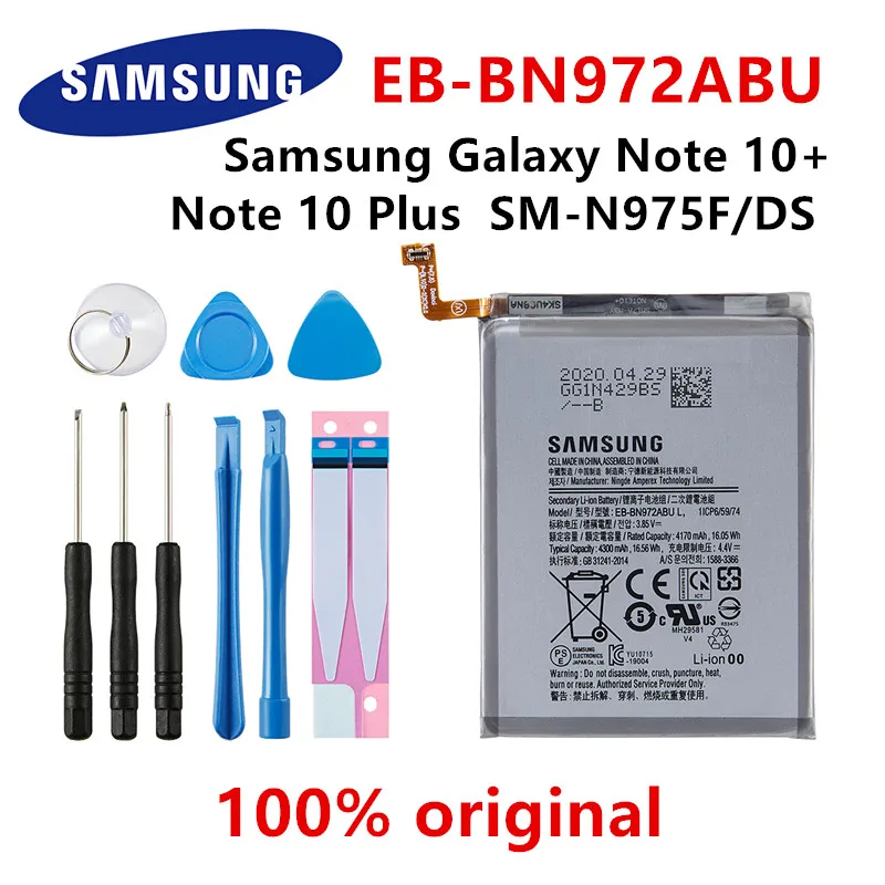 SAMSUNG Orginal EB-BN972ABU 4300mAh Battery For Samsung Galaxy Note 10+ 10 Plus SM-N975F SM-N975DS phone Batteries+Tools | Мобильные