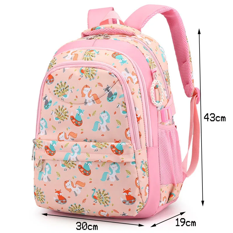 Pink school bag Школьные сумки с единорогом для девочек-подростков, Детские рюкзаки с животными, розовый милый облегченный рюкзак, детский Ранец - Цвет: Pink school bag