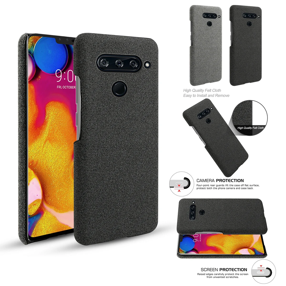 Для LG V40 G7 чехол на заднюю панель Ультра Тонкий Жесткий ПК Тканый дизайн против царапин противоударный защитный чехол для телефона Fundas простой стиль скраб