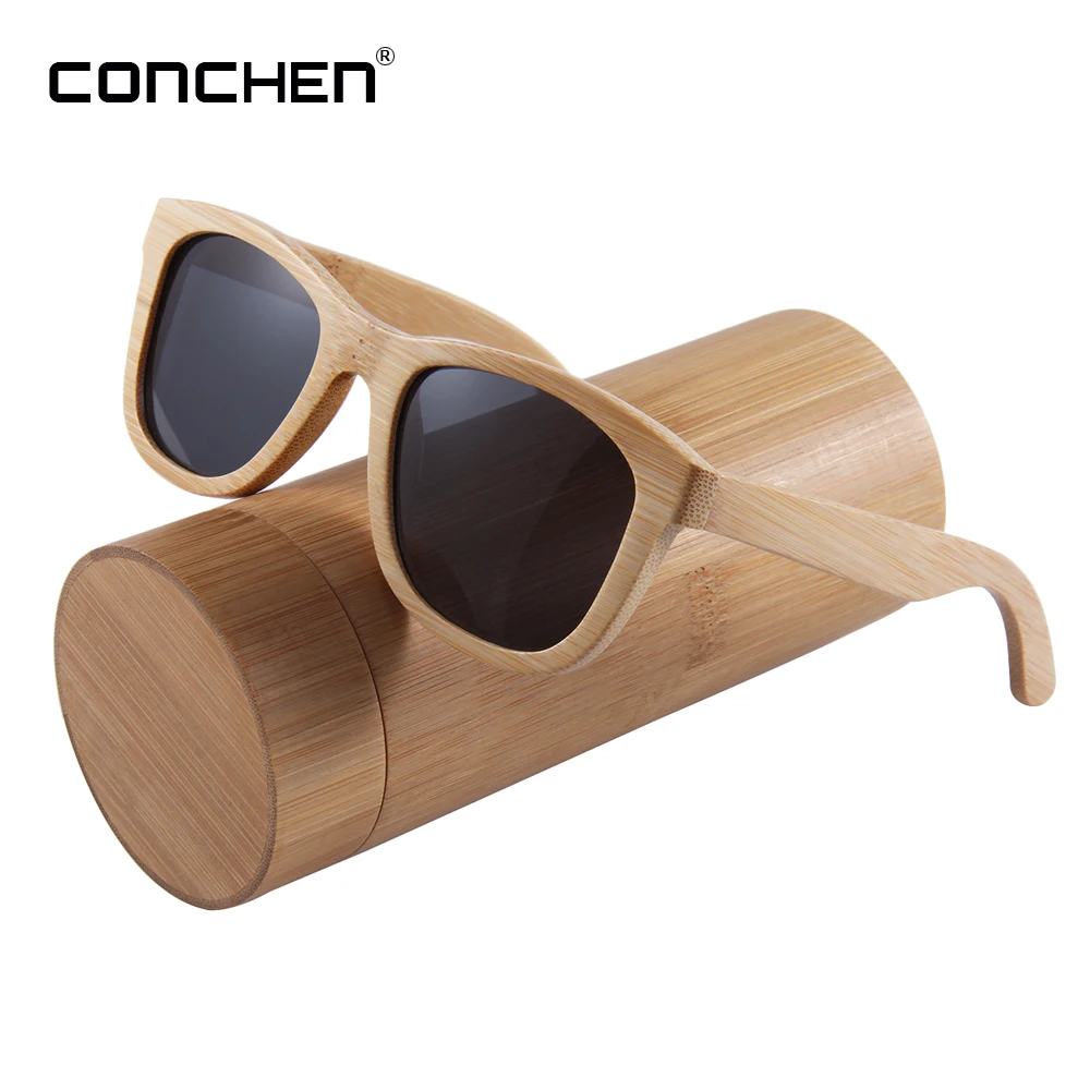 LE Handmade Natural Bamboo Wood Polarized Sunglasses Mirrored Wooden Glasses Hot 