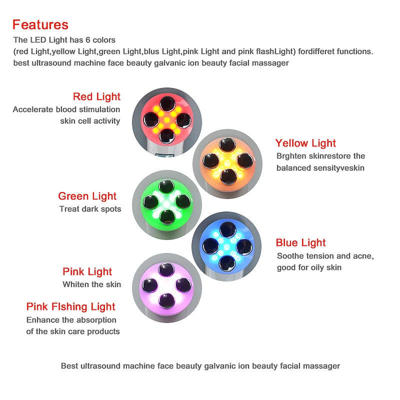 Licheng RF Beauty Device EMS LED Photon Electroporation Skin Tighten Rejuvenation Wrinkle Removal Face Lifting Massager Anti-age