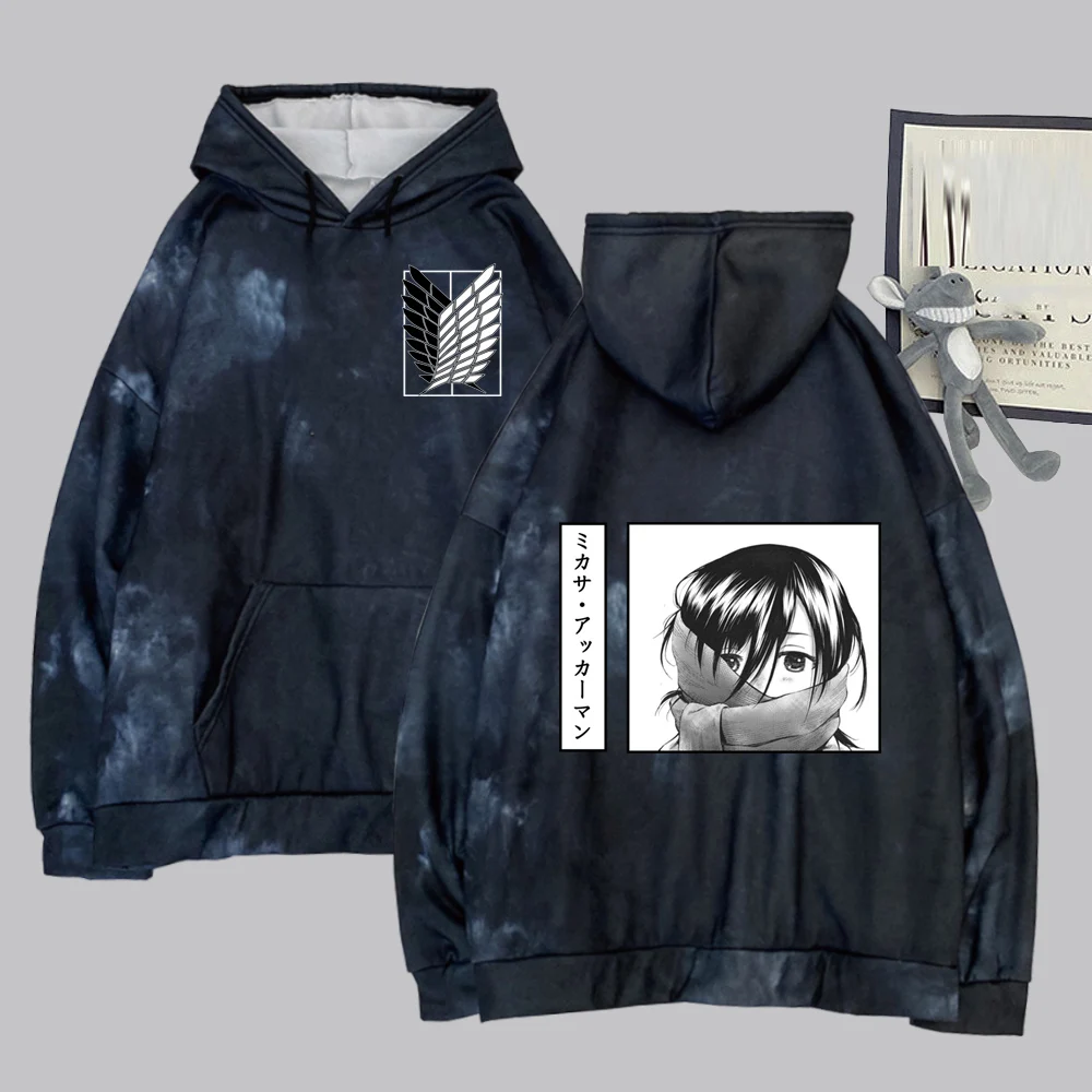 

2021 Hot Anime Final Season Attack on Titan Hoodies Funny Mikasa Hooded Sweatshirt Men Hoodies