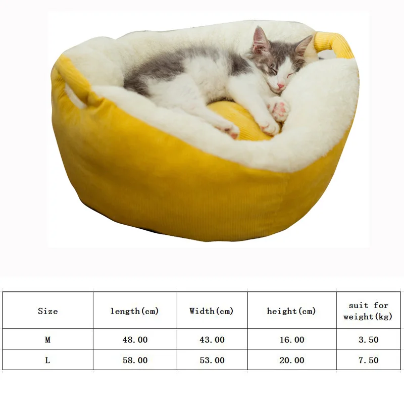 Кошка Кровать Дом Мягкая Плюшевая кошка кровать Съемная собака кровать для маленьких собак Лежанка для котов зимняя теплая Лежанка коврик для щенка