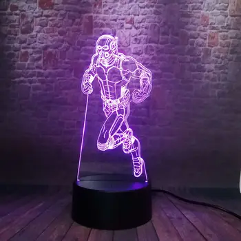 

Novelty 3D Illusion Led Lamp 7 Colors Changing Nightlight Avengers Marvel Superhero Ant-Man Figure Model Toys