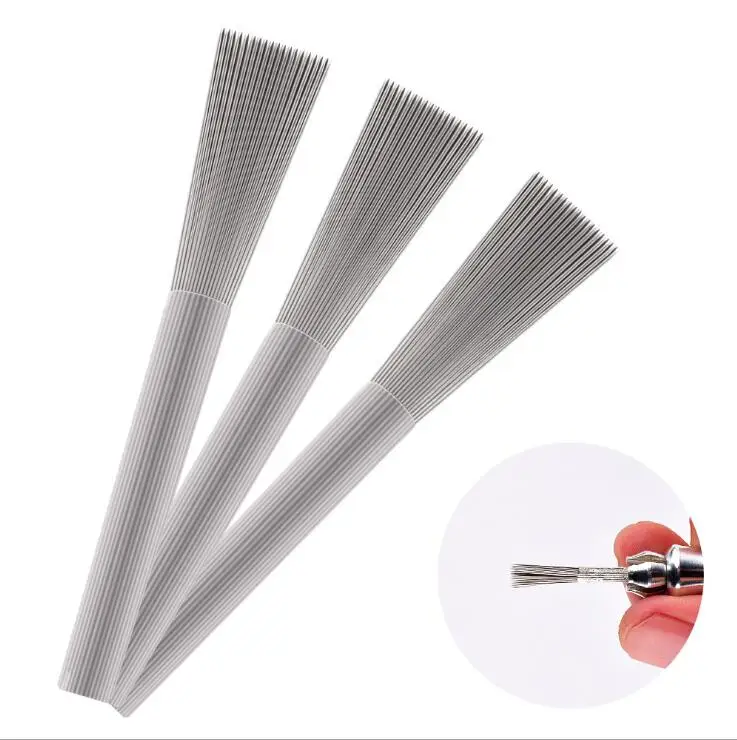 

Permanent Make Up 40Pins Round Needle Blades Microblading For Tebori Eybrow Manual Pen 3D Embroidery