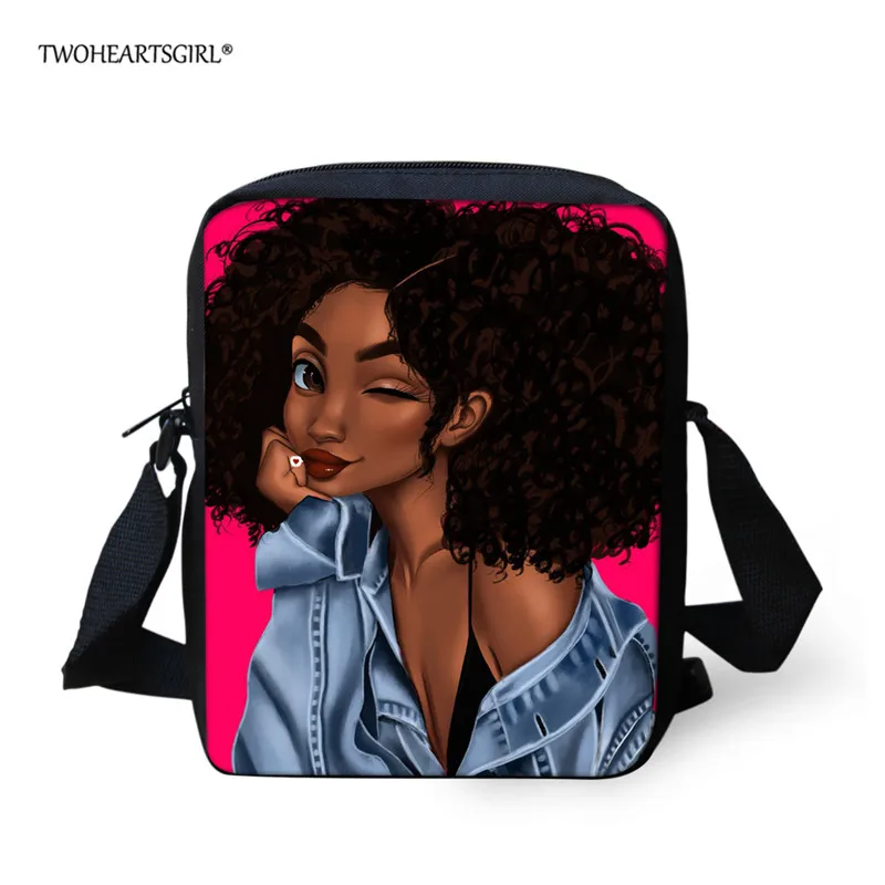 Twoheartsgirl черный комплект школьных сумок для девочек в африканском стиле для девочек-подростков, милый школьный рюкзак для детей, подарок - Цвет: Z5019E
