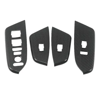 

Car Carbon Fiber Window Glass Switch Inner Door Armrest Cover Trim for Honda CR-V CRV 2017 2018 2019