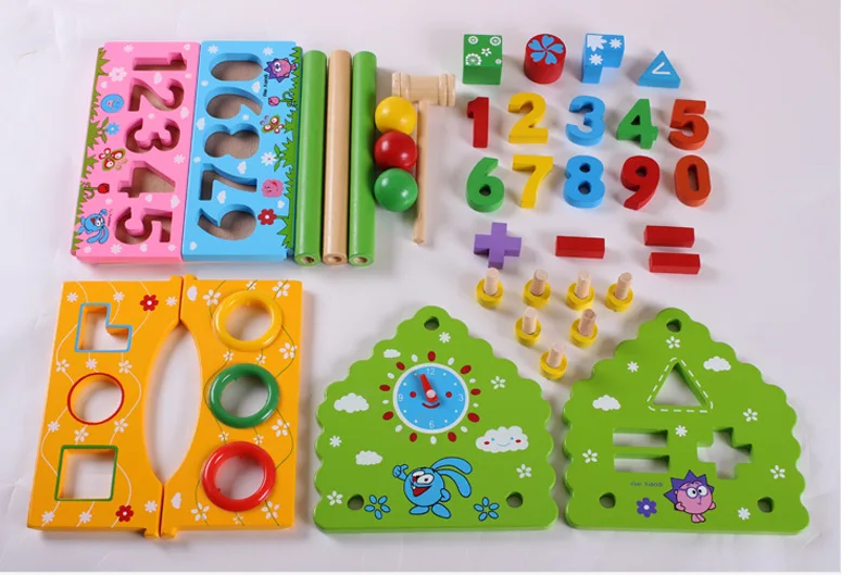 

Youdele Wooden Wisdom Knock Ball House Multi-functional Disassembly Knock the Ball Wisdom House CHILDREN'S Early Childhood Educa