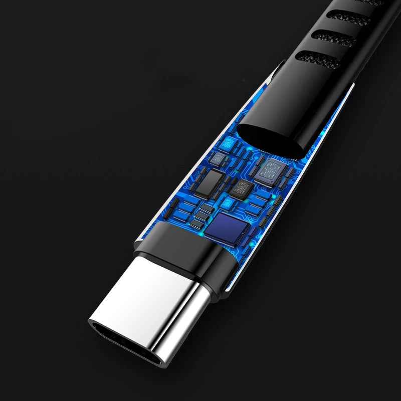 USB интерфейсный кабель type-C провод для быстрого заряда шнур из цинкового сплава для Xiaomi Redmi Mi 9 9T Note 7 Мобильный телефон type C зарядный кабель