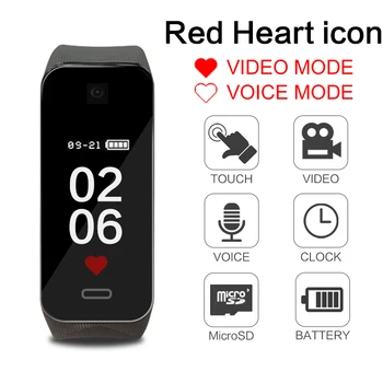 

Smart Wristband mini camera HD 1080P Wearable Bracelet Camera Body Video Cameras Rechargeable Bracelet Audio video Recorder