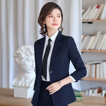 

Xn918myself Annual Season Temperament Ol Occupation Front Desk Interview Lady Positive Pack Suit