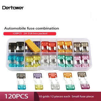

120PCS Small Size Mini Car Fuses 2A 3A 4A 5A 7.5A 10A 15A 20A 25A 30A 35A Amp With Box 2A-35A With Pliers High Quality