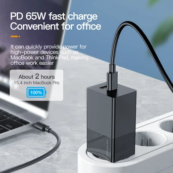 

KUULAA 65W GaN Charger Quick Charge 4.0 3.0 USB Type C QC PD USB Charger Portable Fast Charger For IPhone Xiaomi Laptop