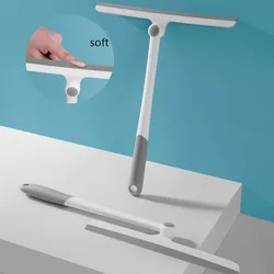 Rotatable Silicone Glass Wiper Shower Squeegee Window Squeegee Scraper Cleaner Crystals Mirror Wiper Scraper Glass Cleaning Tool