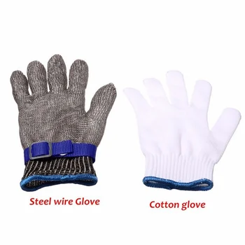 

1pc Level 5 Anti-Cut Glove 316 Stainless Steel High Strength High Film Polyethylene Cut Resistant Hand Protection For Butcher In