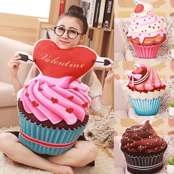 

Novelty Food Plush Toy Stuffed Throw Pillow Home Sofa Cushion 3D Ice Cream