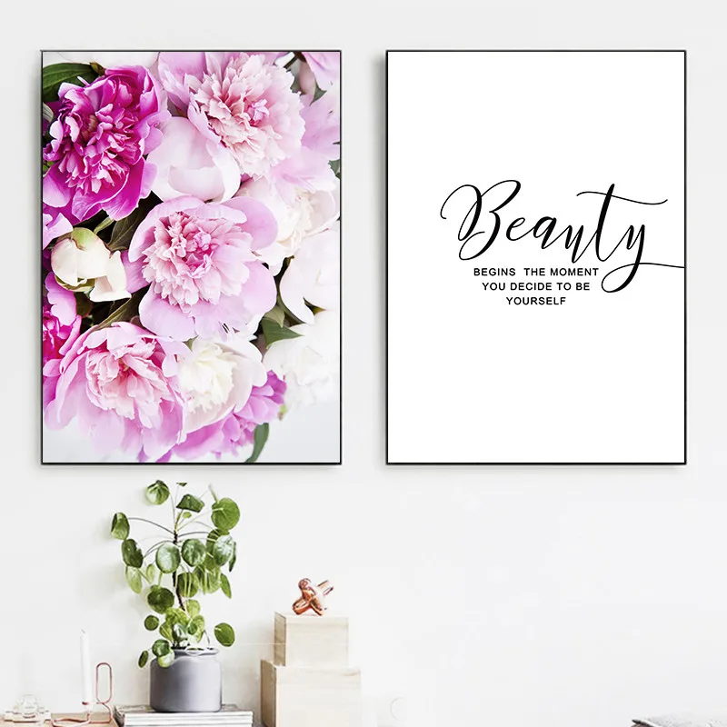 

Nordic Scenery Posters and Prints Beauty Flowers Wall Art Print Modern Quotes Pictures Wall Decoration Home Decor HD2734