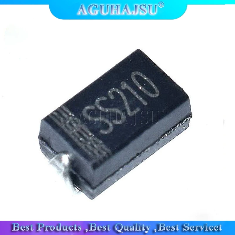 100 шт. SS210 100V 2A SMA SR2 DO-214AC SMD | Электронные компоненты и принадлежности