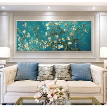 Van Gogh Almond Blossom Flowers Canvas Paintings Reproductions World Famous Artwork By Van Gogh Wall Art Picture Home Wall Decor