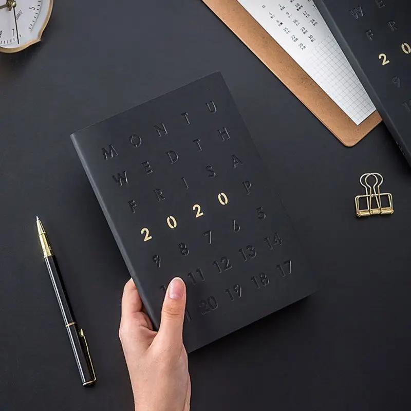 

Agenda 2020 Planner A5 Daily Notebook Organizer Mini Business Travel Notepad