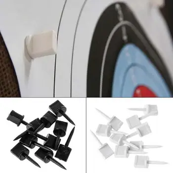 

10pcs/set Outdoor Plastic Target Nail Archery Hunting Shooting Target Nail Fixed Target Paper Shooting Target Accessories