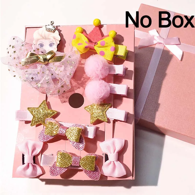 no box 10pcs 8 10/18 шт./компл. аксессуары для волос для девочек, милые Мультяшные зажимы для волос заколка для волос резинкой для детей эластичные резинки для волос; повязка для волос; орнамент - Цвет: no box 10pcs 8