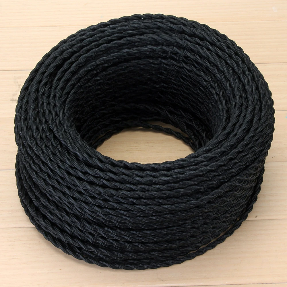 2*0,75 провода плетеный кабель, витой текстильный кабель, для украшения семейного ресторана