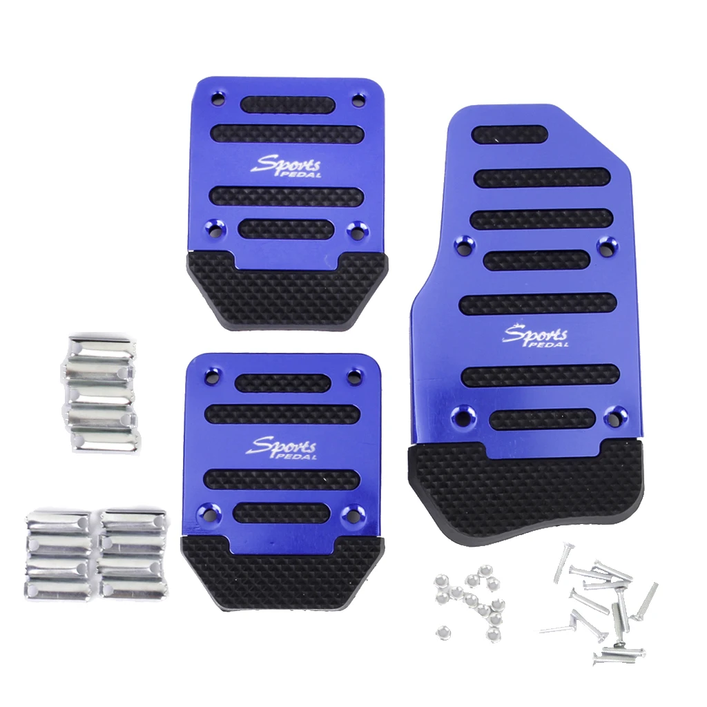 

3 Pcs Non-Slip Racing Manual Car Truck Pedals Pad Brake Accelerator Clutch Pedal Cover Set For Manual Transmission Car