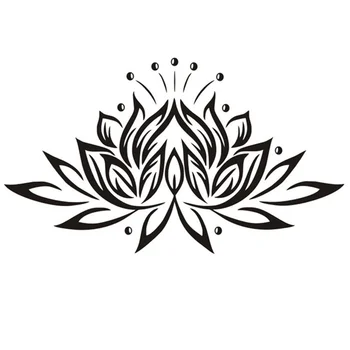 

Black Lotus PVC Wall Decals Living Room Wallpaper Bedroom Sticker Pvc Mural Sticker (57x33cm, Black)