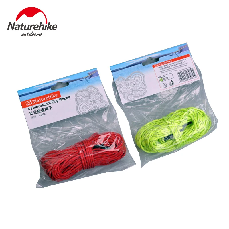 

MULTI-USE Reflective Nylon Cord Tent Windproof Guyline Clothesline Rope Durable For Camping Tent Outdoor Packaging 50 Feet