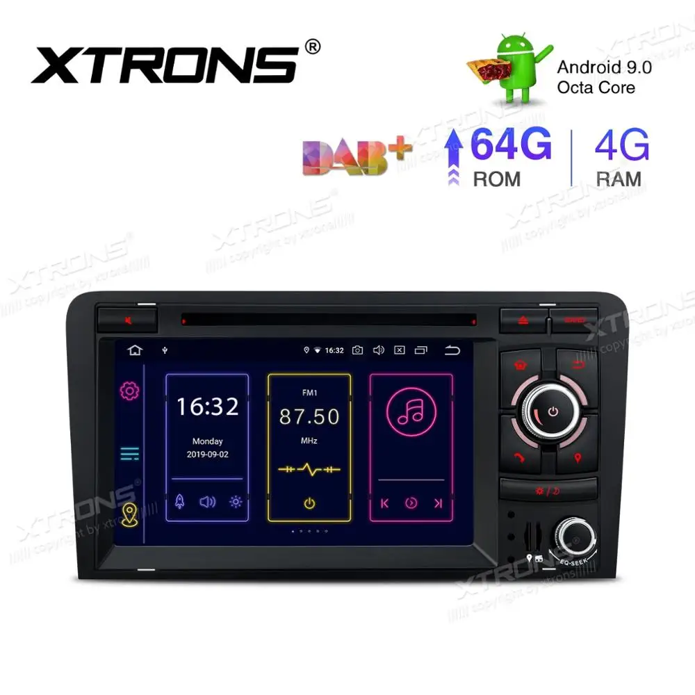 Clearance 7" Android 9.0 Pie OS Car DVD Multimedia Navigation GPS Radio for Audi A3 2003-2012 & Audi S3 2006-2012 & Audi RS3 2011-2012 3