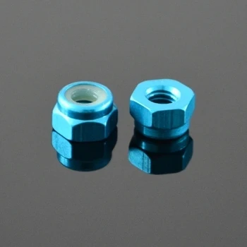 

5pcs M3 aluminum alloy stop loose anti-loose nuts with nylon washer Locking self-locking colored nut sky blue color