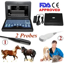 CMS600P2-VET B Ultrasound Machine Veterinary Ultrasonography Scanner Ultrasonic Detector Animals Convex and Rectal 2 Probes