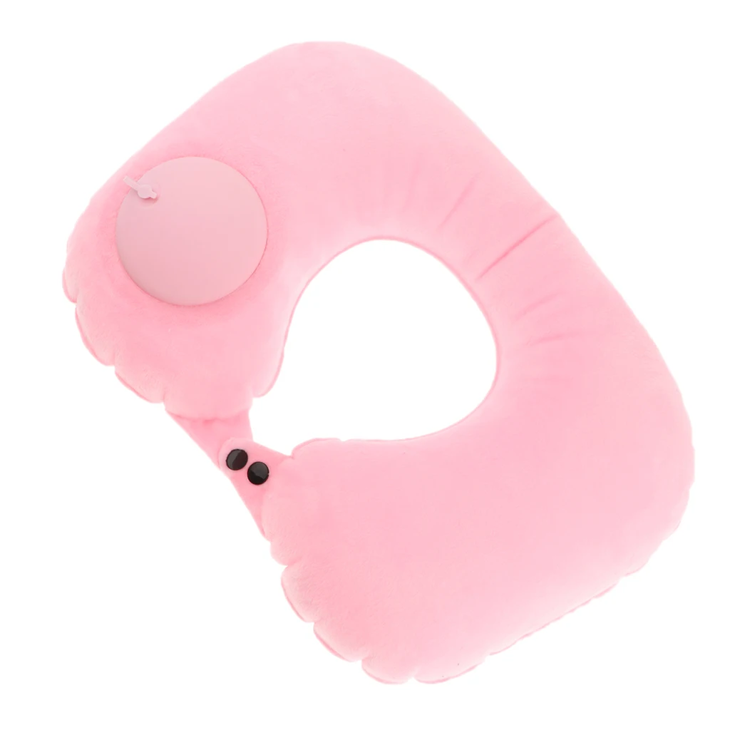 Washable Neck Support Headrest Travel Sleep U Shape Neck Soft Pillow Outdoor Camping Inflatable Pillows Cushion for Men Women