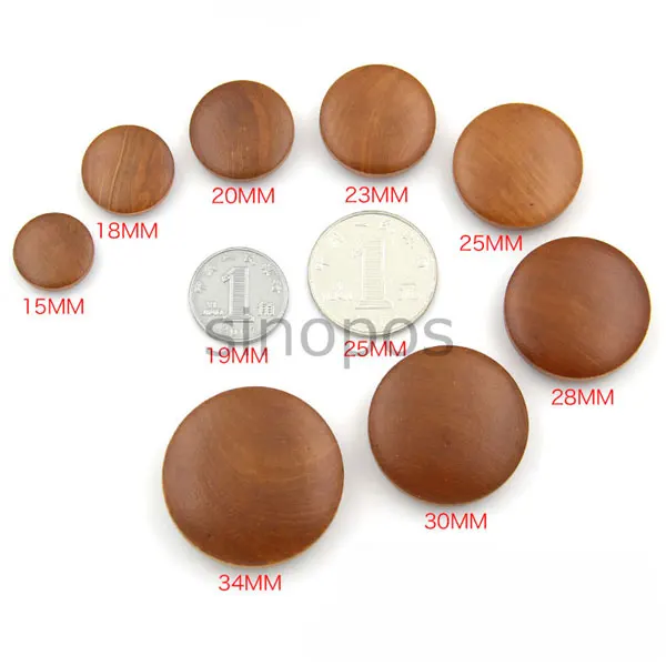 wooden color 15-34 мм Диаметр натуральный деревянный цвет пальто кнопка, одно отверстие свитер кнопка, SP01 - Цвет: wooden color