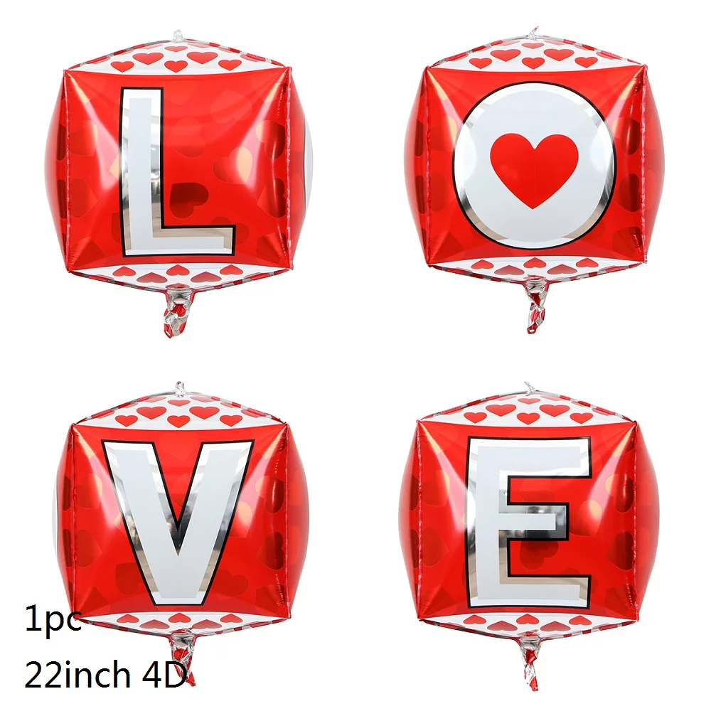 4D love Высокое качество 40 дюймов красные воздушные шары из фольги с надписью «любовь» юбилей Свадьба День святого Валентина для женщин девочек День рождения украшения - Цвет: 4D love