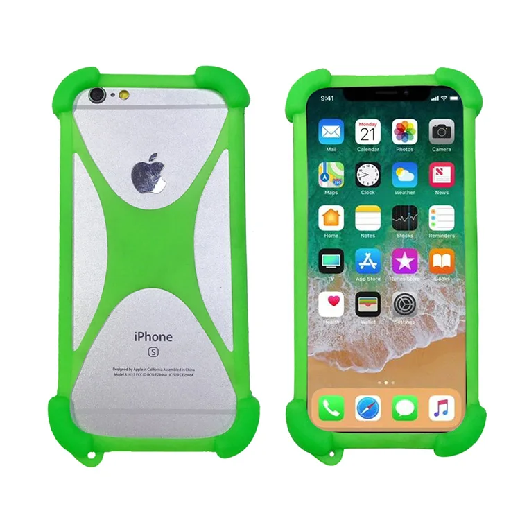 Unviersal Эластичный Силиконовый чехол-бампер для телефона Doogee S30 BL7000 BL5000 BL5500 Lite - Цвет: Зеленый