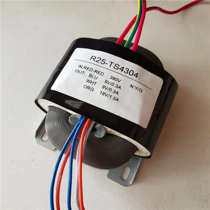 9V 0.3A 9V 0.3A 18V 1.5A трансформатор R Core 30VA R25 заказной трансформатор 380V вход медный щит преддекодер HIFI источник питания