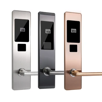 

new fashion smart rfid hotel lock system, rf card electronic door handle lock, smart hotel door lock system price RIFD system