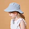 Summer Baby Hat for Girls Boys Kids Bucket Hat Spring Autumn Travel Beach Hat Baby Cap Sun Hats with Windproof Rope 16 Colors ► Photo 3/6