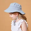 Sombrero de sol con cuerda para bebés, niñas y niños, gorro resistente al viento, 16 colores, para playa y viaje, primavera, otoño y verano ► Foto 3/6