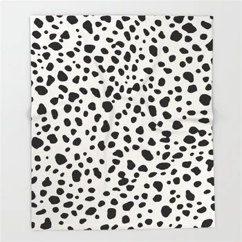 

Polka Dots Dalmatian Spots Coral Fleece Fuzzy Blankets on Bed Throws Bedsheet for Kids Girls