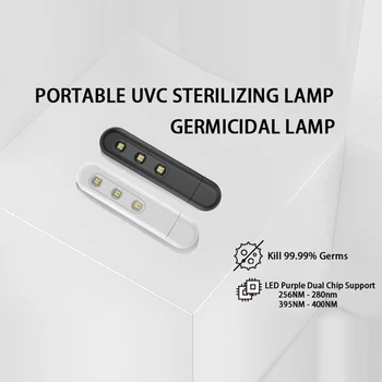 

USB In-line LED Purple Light Sterilization Lamp USB 5V Interface Portable UV Sterilizer Lamp UV Disinfection Light Smart Home