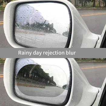 

2PCS Car Mirror Window Clear Film Anti Dazzle Car Rearview Mirror Protective Film Waterproof Rainproof Mini Anti Fog Car Sticker