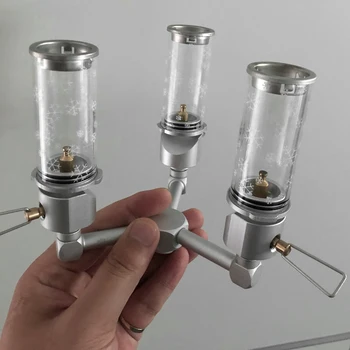 

Camping Lamp Butane Gas Lantern Garden Yards Mini Flame Lantern Gift Gas Lantern Splitter for Open-air Camping Picnic Hiking